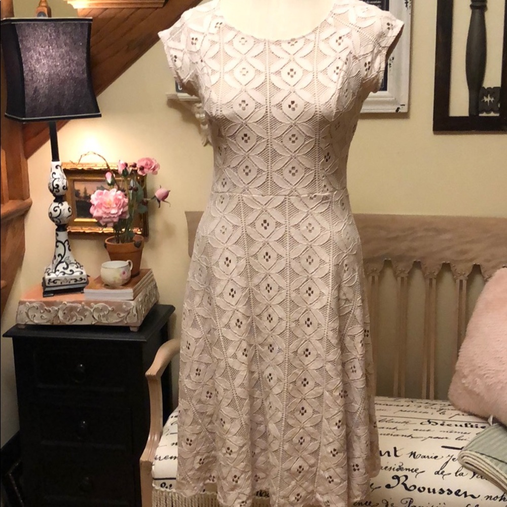 Altar’d State Lace Dress with Cap Sleeve